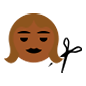 Emoji 💇🏾 Taglio Di Capelli: Carnagione Abbastanza Scura su Microsoft Windows 10.