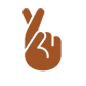 🤞🏾 Emoji Hand mit gekreuzten Fingern: mitteldunkle Hautfarbe Microsoft Windows 10.