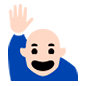 🙋🏻 Emoji Pessoa Levantando A Mão: Pele Clara na Microsoft Windows 10.