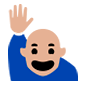 🙋🏼 Emoji Pessoa Levantando A Mão: Pele Morena Clara na Microsoft Windows 10.