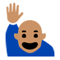 🙋🏽 Emoji Pessoa Levantando A Mão: Pele Morena na Microsoft Windows 10.