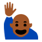 🙋🏾 Emoji Pessoa Levantando A Mão: Pele Morena Escura na Microsoft Windows 10.