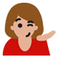 Emoji 💁🏼 Persona Al Punto Informazioni: Carnagione Abbastanza Chiara su Microsoft Windows 10.