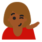 💁🏾 Emoji Persona De Mostrador De Información: Tono De Piel Oscuro Medio en Microsoft Windows 10.