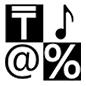 Emoji 🔣 Pulsante con simboli su Microsoft Windows 10.
