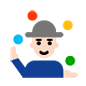 🤹🏻 Emoji Persona Haciendo Malabares: Tono De Piel Claro en Microsoft Windows 10.