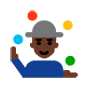 Emoji 🤹🏿 Persona Che Fa Giocoleria: Carnagione Scura su Microsoft Windows 10.