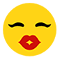 😗 Emoji Cara Besando en Microsoft Windows 10.