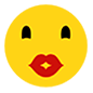 😙 Emoji küssendes Gesicht mit lächelnden Augen Microsoft Windows 10.