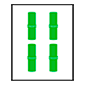 Emoji 🀓 Mahjong - quattro bambù su Microsoft Windows 10.