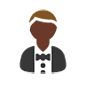 🤵🏿 Emoji Persona Con Esmoquin: Tono De Piel Oscuro en Microsoft Windows 10.