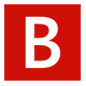 🅱️ Emoji Großbuchstabe B in rotem Quadrat Microsoft Windows 10.