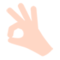 👌🏻 Emoji OK-Zeichen: helle Hautfarbe Microsoft Windows 10.