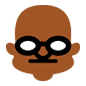 👴🏾 Emoji Homem Idoso: Pele Morena Escura na Microsoft Windows 10.