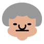 👵🏼 Emoji Idosa: Pele Morena Clara na Microsoft Windows 10.