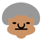 👵🏽 Emoji Anciana: Tono De Piel Medio en Microsoft Windows 10.