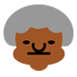 👵🏾 Emoji Idosa: Pele Morena Escura na Microsoft Windows 10.