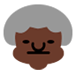 👵🏿 Emoji Anciana: Tono De Piel Oscuro en Microsoft Windows 10.