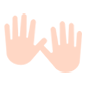 Émoji 👐🏻 Mains Ouvertes : Peau Claire sur Microsoft Windows 10.