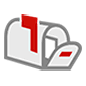 📬 Emoji offener Briefkasten mit Post Microsoft Windows 10.