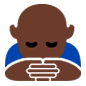 🙇🏿 Emoji Persona Haciendo Una Reverencia: Tono De Piel Oscuro en Microsoft Windows 10.