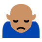 🙍🏽 Emoji Franzindo A Sobrancelha: Pele Morena na Microsoft Windows 10.