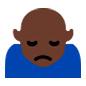 🙍🏿 Emoji Franzindo A Sobrancelha: Pele Escura na Microsoft Windows 10.