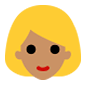 👱🏽 Emoji Person: mittlere Hautfarbe, blondes Haar Microsoft Windows 10.