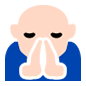 Emoji 🙏🏻 Mani Giunte: Carnagione Chiara su Microsoft Windows 10.