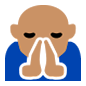 Emoji 🙏🏽 Mani Giunte: Carnagione Olivastra su Microsoft Windows 10.