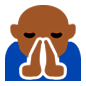 🙏🏾 Emoji Manos En Oración: Tono De Piel Oscuro Medio en Microsoft Windows 10.