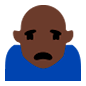 Emoji 🙎🏿 Persona Imbronciata: Carnagione Scura su Microsoft Windows 10.