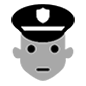 Émoji 👮 Officier De Police sur Microsoft Windows 10.