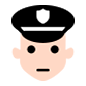 👮🏻 Emoji Polizist(in): helle Hautfarbe Microsoft Windows 10.