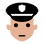 Emoji 👮🏼 Agente Di Polizia: Carnagione Abbastanza Chiara su Microsoft Windows 10.