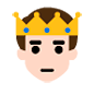 Emoji 🤴🏻 Principe: Carnagione Chiara su Microsoft Windows 10.