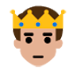 Emoji 🤴🏼 Principe: Carnagione Abbastanza Chiara su Microsoft Windows 10.