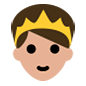 Émoji 👸🏼 Princesse : Peau Moyennement Claire sur Microsoft Windows 10.