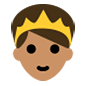👸🏽 Emoji Princesa: Pele Morena na Microsoft Windows 10.
