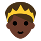 👸🏿 Emoji Princesa: Tono De Piel Oscuro en Microsoft Windows 10.