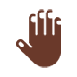 Emoji 🤚🏿 Dorso Mano Alzata: Carnagione Scura su Microsoft Windows 10.