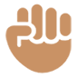 Emoji ✊🏽 Pugno: Carnagione Olivastra su Microsoft Windows 10.