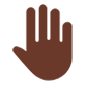 ✋🏿 Emoji erhobene Hand: dunkle Hautfarbe Microsoft Windows 10.