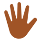 🖐🏾 Emoji Hand mit gespreizten Fingern: mitteldunkle Hautfarbe Microsoft Windows 10.