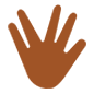 🖖🏾 Emoji Saudação Vulcana: Pele Morena Escura na Microsoft Windows 10.