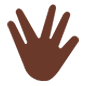 🖖🏿 Emoji vulkanischer Gruß: dunkle Hautfarbe Microsoft Windows 10.