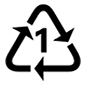 ♳ Emoji Símbolo de reciclaje para plástico tipo- 1 en Microsoft Windows 10.