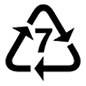 ♹ Emoji Símbolo de reciclaje para plástico tipo- 7 en Microsoft Windows 10.