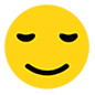 Emoji 😌 Faccina Sollevata su Microsoft Windows 10.