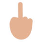 🖕🏼 Emoji Dedo Corazón Hacia Arriba: Tono De Piel Claro Medio en Microsoft Windows 10.